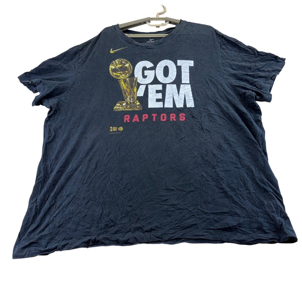 Nike T-Shirt Mens XXL Black Toronto Raptors Got Em 2019 NBA Finals Champions Tee